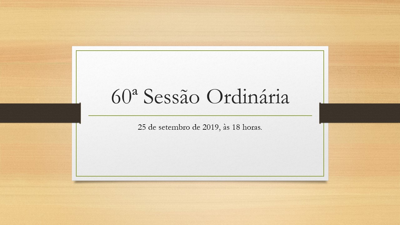 60ª Sessão Ordinária
