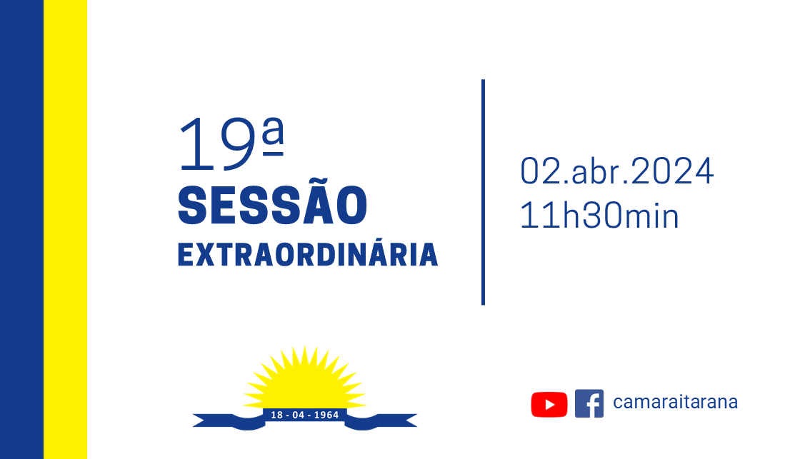 19ª Sessão Extraordinária