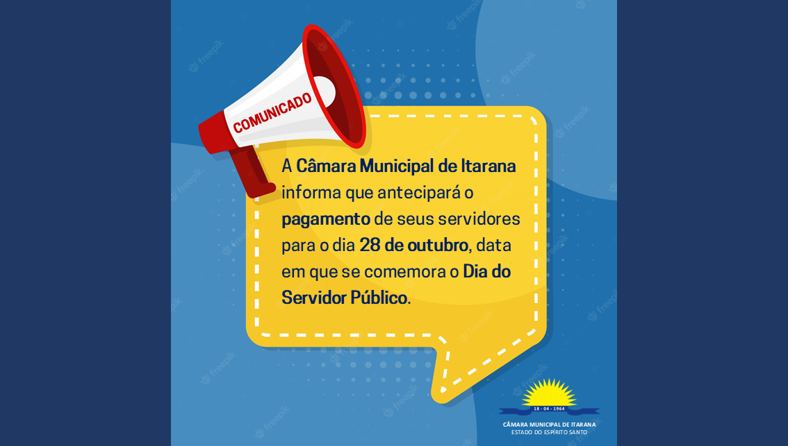 Comunicado sobre o pagamento dos servidores