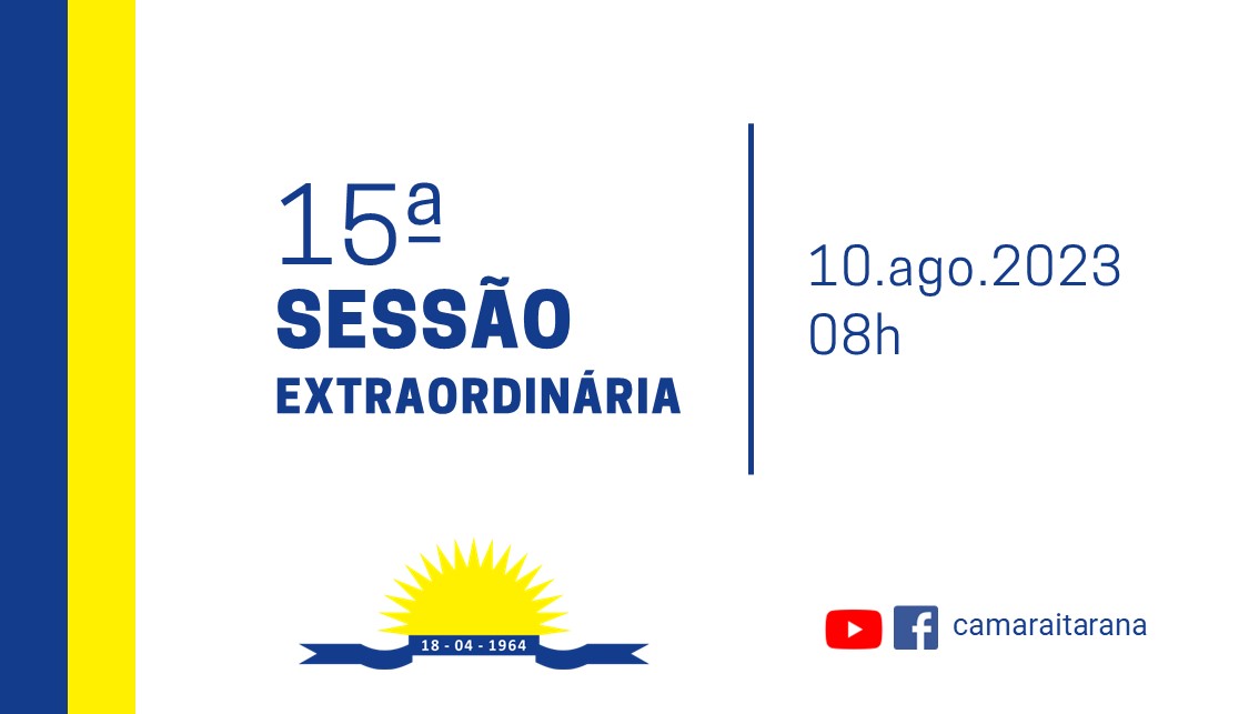 15ª Sessão Extraordinária