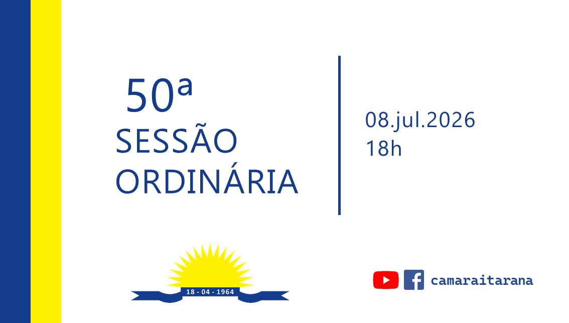 Imagem da notícia: 50ª Sessão Ordinária