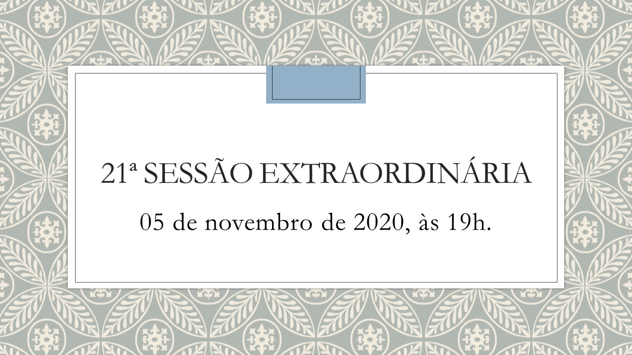 21ª Sessão Extraordinária