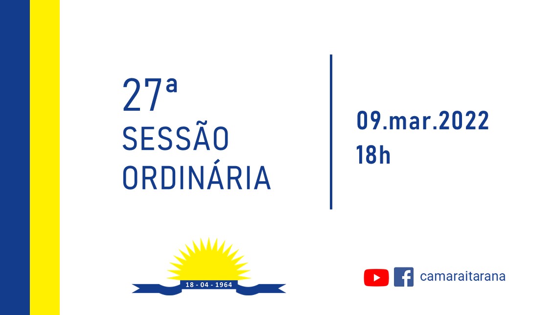 27ª Sessão Ordinária