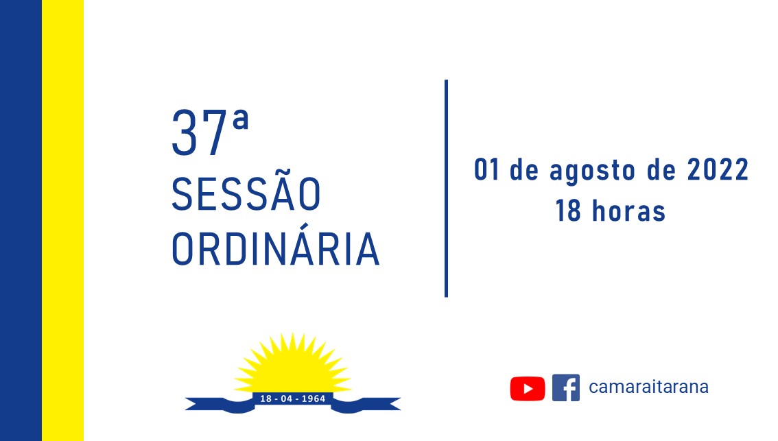 37ª Sessão Ordinária