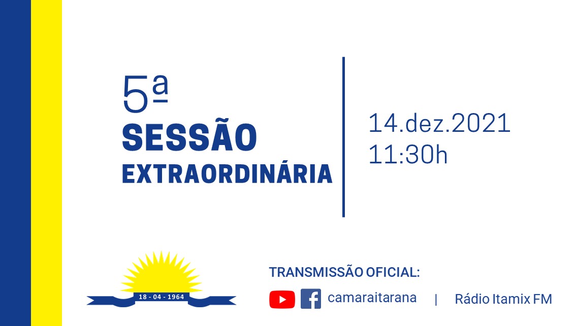 5ª Sessão Extraordinária