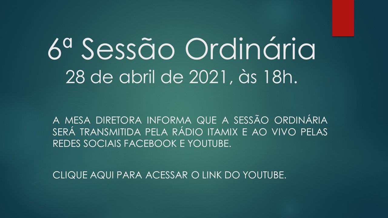 6ª Sessão Ordinária