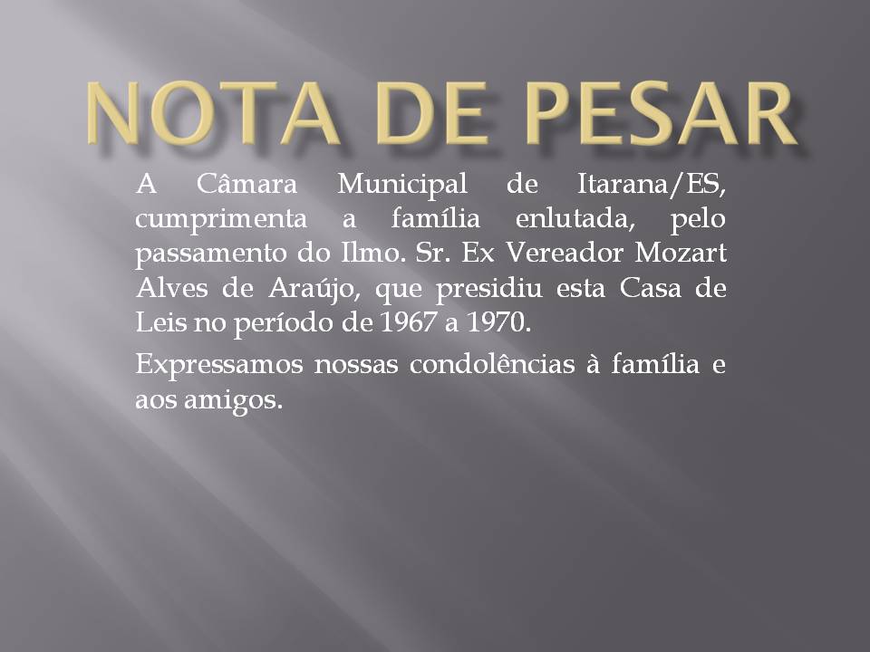 Nota de Pesar