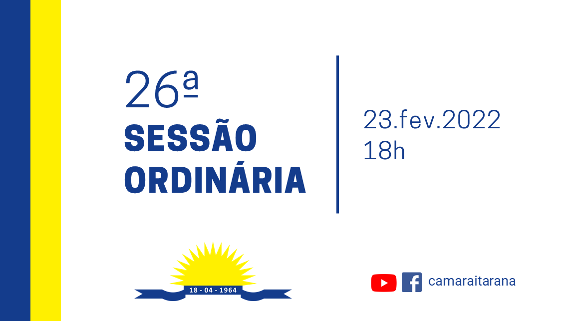 26ª Sessão Ordinária