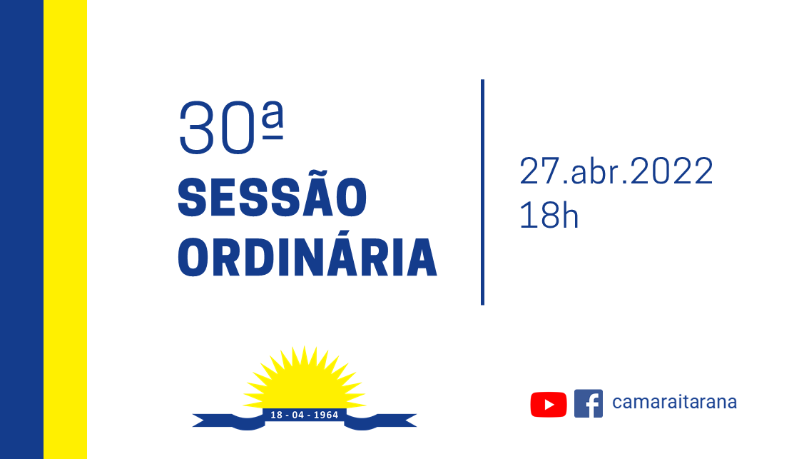 30ª Sessão Ordinária